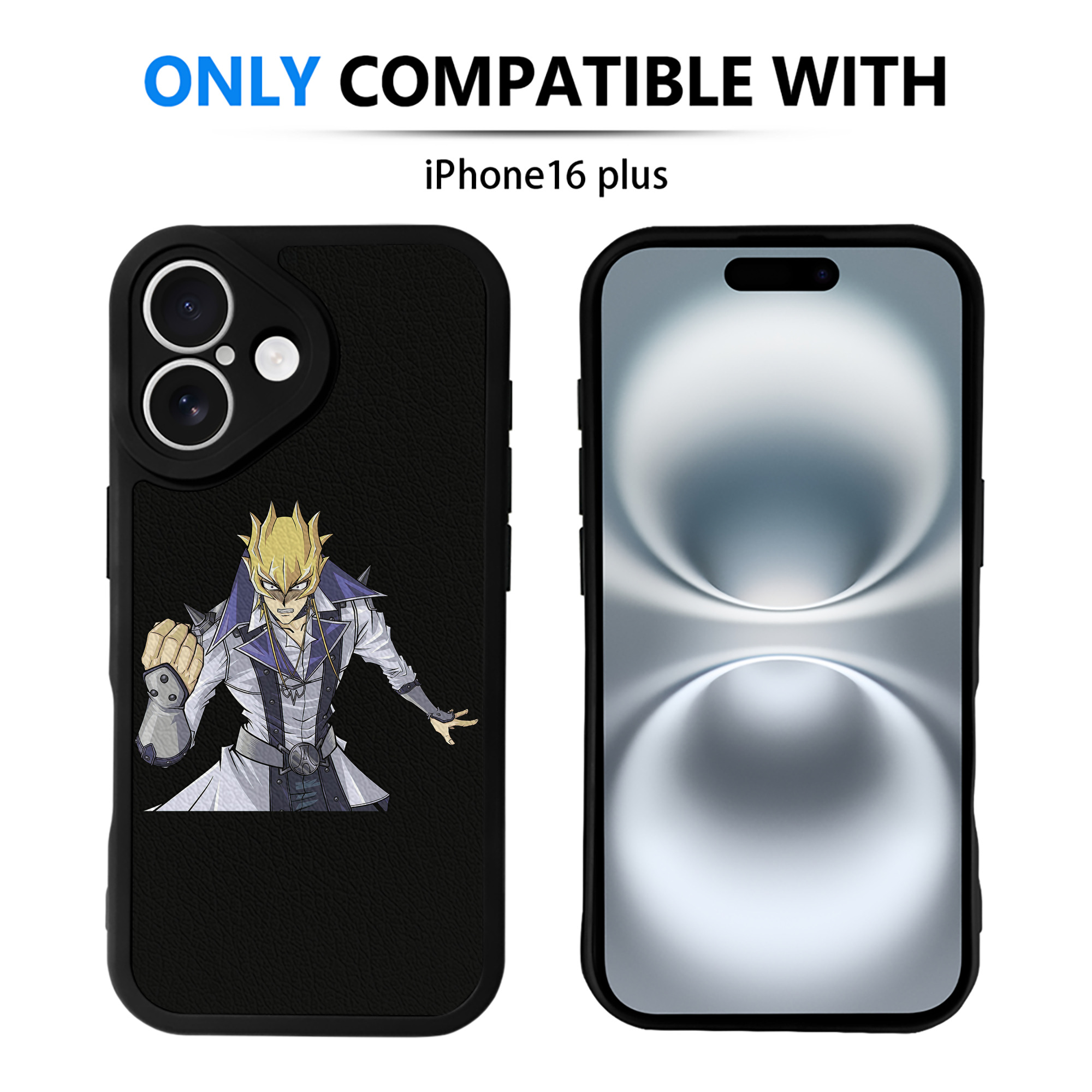（画像用） 遊☆戯☆王 Yu-Gi-Oh! 【iPhone 16シリーズ対応】シリコンスマホケース（レザー調） 材質：シリコン